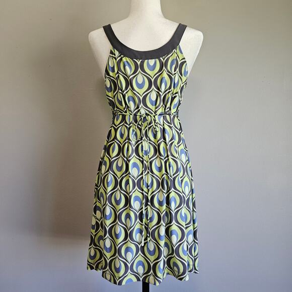 Ambrielle Dress Size Large Sleeveless Scoop Neck Peacock Print Retro Y2K Stretch - Picture 3 of 9